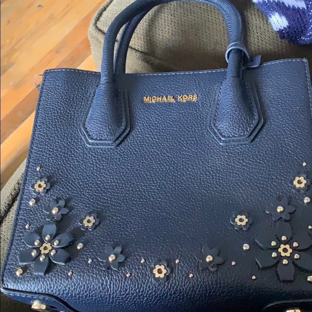 Mercer Medium Floral Embellished Leather Crossbody